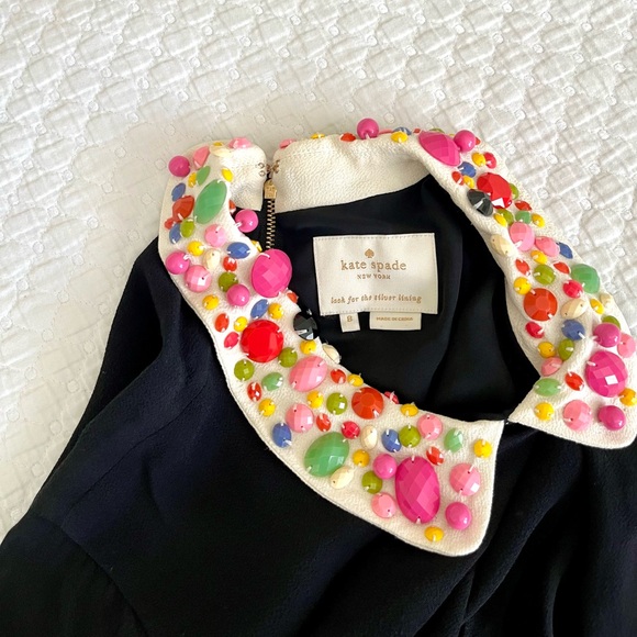 Vintage kate spade Dress / Carson Dress with Beaded Peter-Pan Collar - Picture 16 of 16